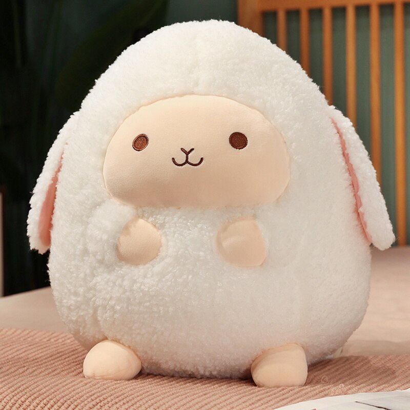 Stuffed Animal Pillow Cartoon Round Ball Sheep Plush Toy Lovely Kids Birthyday Gift  BX1310 23cm / White Official JT Merch
