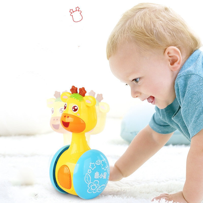1pc Baby Toys 0-12 Months Looking Up Training Toy Baby Sliding Rattle Deer Cartoon Giraffe Tumbler Puzzle Learning Education Toy  BX1310 Default Title Official JT Merch