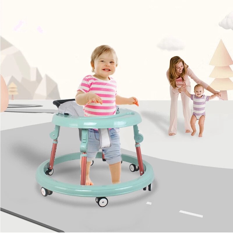 6-12Months Baby Walker Folding Learn To Walk Infant Walkers Children Multi-function Kid Bicycle Safety Babys Riding Walker  BX1310 Green Official JT Merch