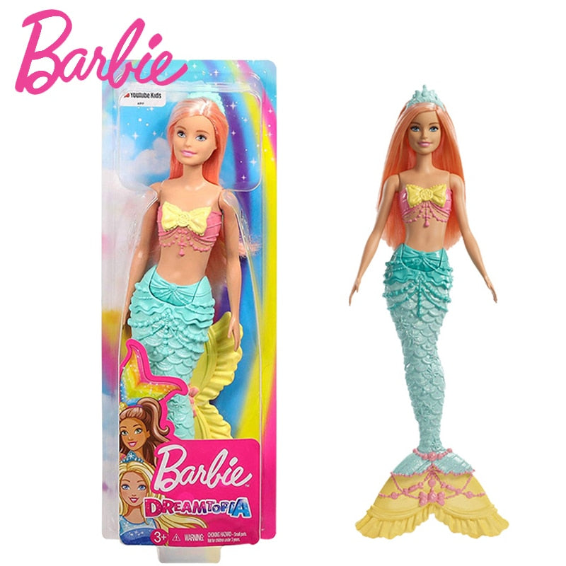 Original Brand Barbie Doll Mermaid Feature Rainbow Lights Toys for Girls Princess Dolls fashion Baby Toys Chilren Birthday Gifts  BX1310 GGG58 Official JT Merch