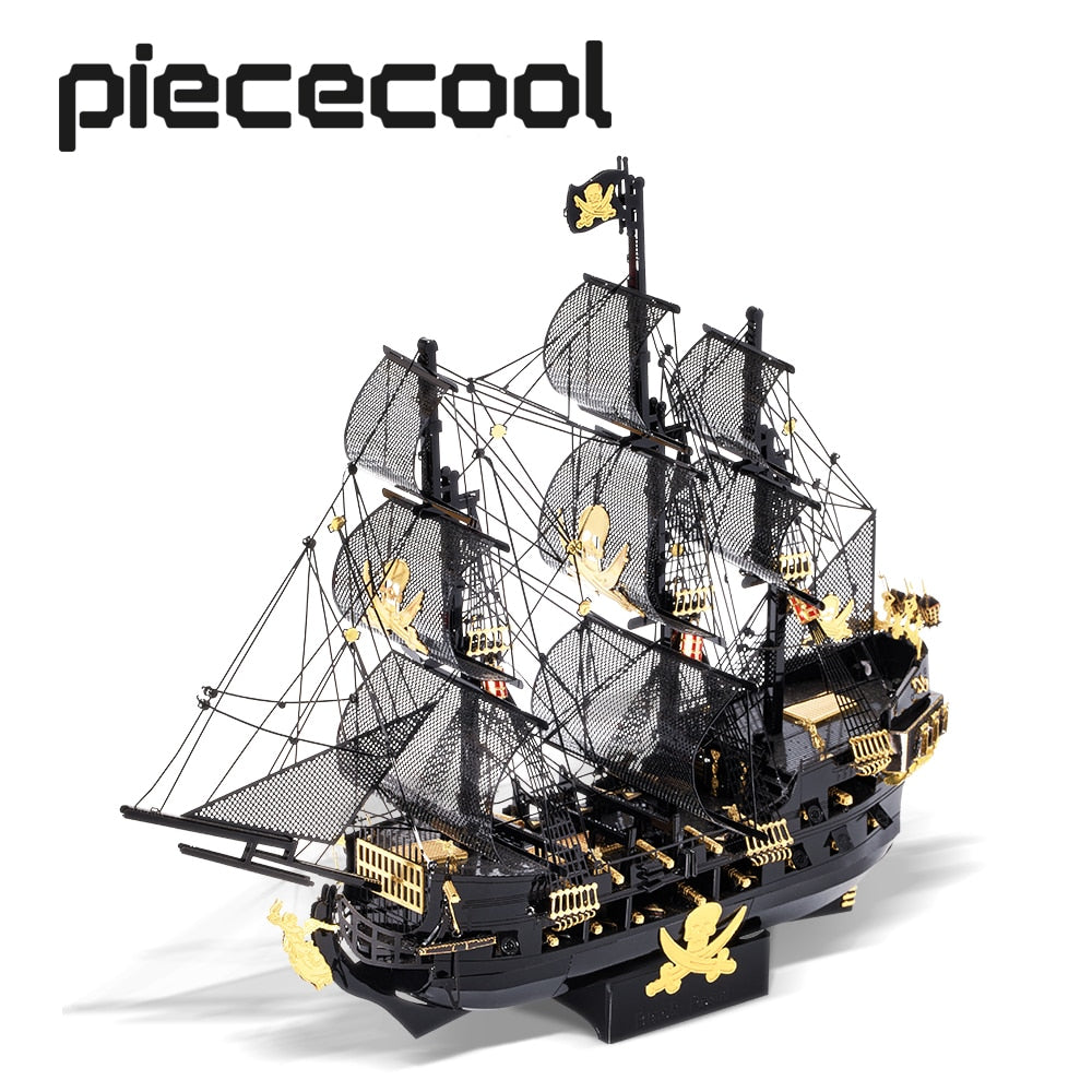 Piececool 3D Metal Puzzle Model Building Kits,Black Pearl DIY Assemble Jigsaw Toy ,Christmas Birthday Gifts for Adults  Kids  BX1310 China Official JT Merch