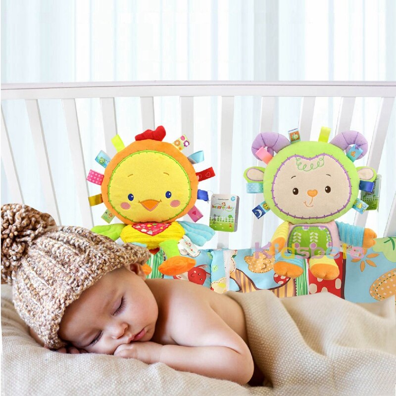 8 Styles Baby Toys 0-12 Months Appease Ring Bell Soft Plush Educational Infant Toys Kids Baby Rattles Mobiles Squeaky Sound Toy  BX1310 Lion Official JT Merch