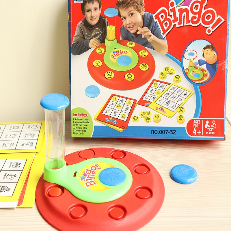 Bingo Rotary Disc Game Multiplayer Interactive Board Game Children Fun Family interaction Enlighten Educational Toy  BX1310 Default Title Official JT Merch