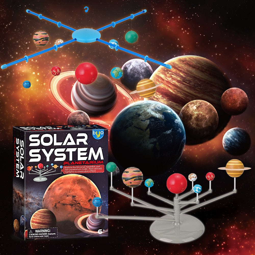 Solar System Model DIY Toys Child Science and Technology Learning Solar System Planet Teaching Assembly Coloring Educational Toy  BX1310 B Official JT Merch