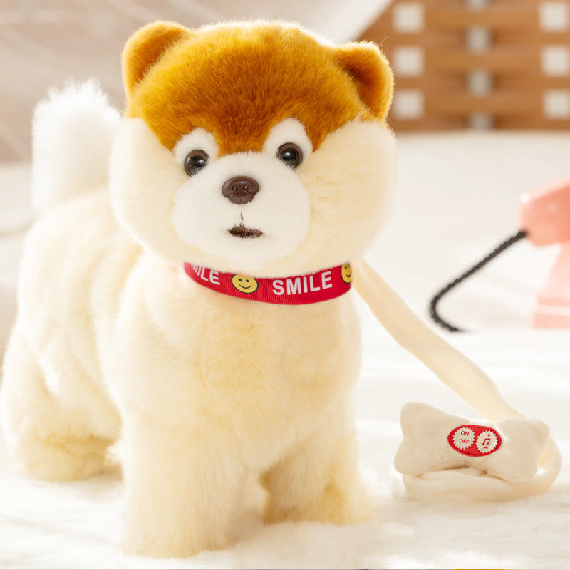 Robot Dog Toy Sound Control Interactive Animal Electronic Plush Puppy Cute Sing Song Talk Speak Pet Music Leash Teddy USB Charge  BX1310 A / Battery version Official JT Merch