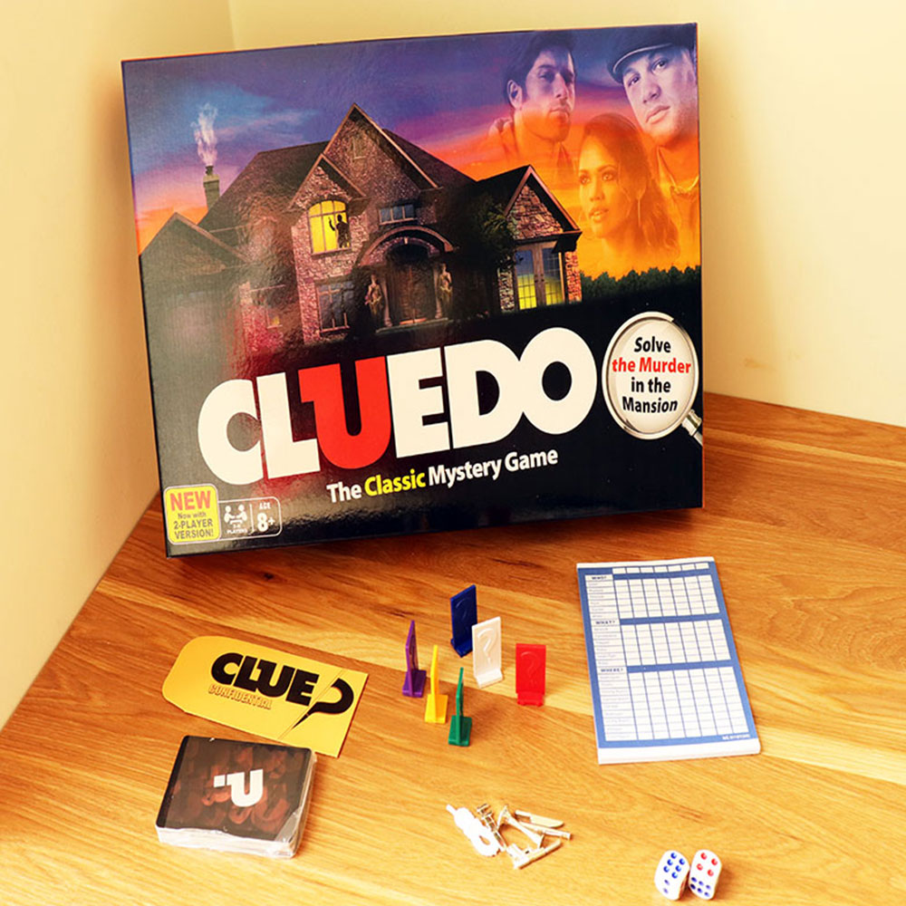 Cluedo Suspect Clue Discover the Secrets Classic Board Game English Version instructions Detective Game for family party  BX1310 Light Grey Official JT Merch