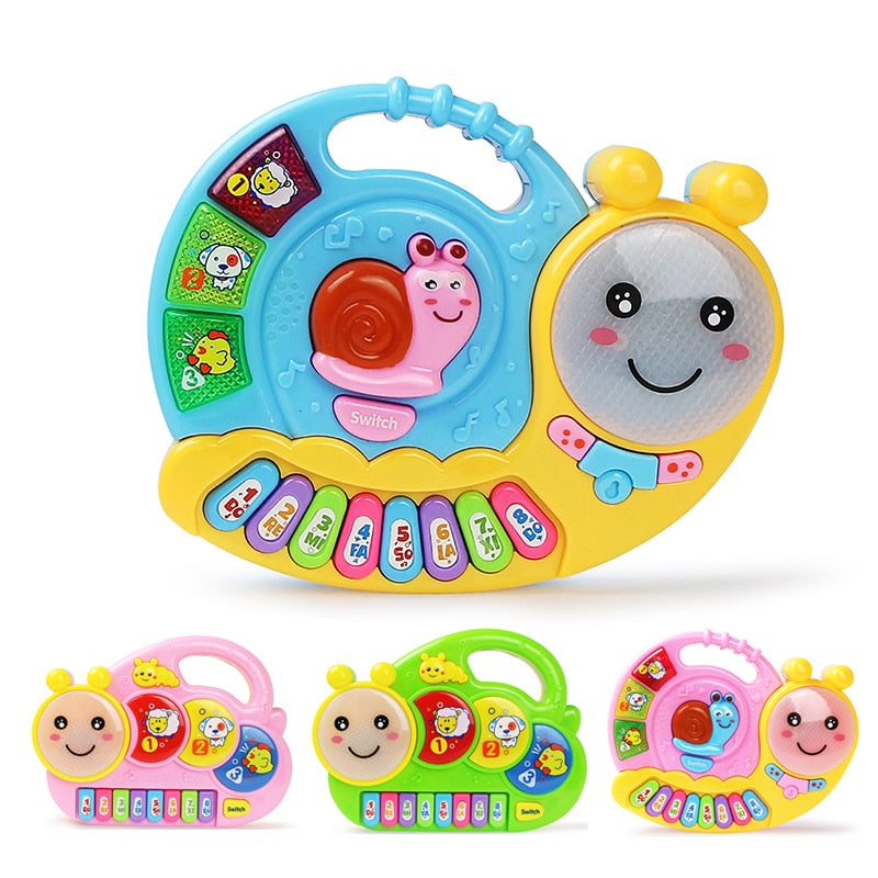 2 Types Baby Music Keyboard Piano Drum with Animal Sounds Songs Early Educational for Kids Musical Instrument Toys  BX1310 A Blue Official JT Merch