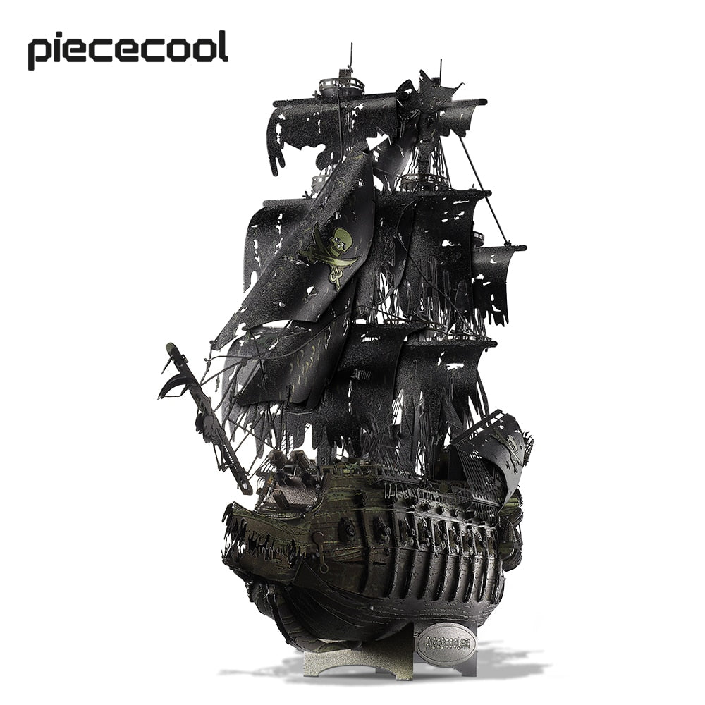 Piececool 3D Metal Puzzle The Flying Dutchman Model Building Kits Pirate Ship Jigsaw for Teens Brain Teaser DIY Toys  BX1310 China Official JT Merch