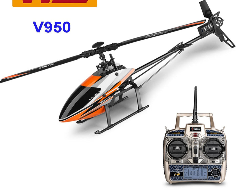 WLtoys V950 RC Helicopter RTF 2.4G 6CH 3D 6G Brushless Motor RC Plane Flybarless Remote Control Aircaft Toys Gift for Friend  BX1310 Foam Box - 1B Official JT Merch