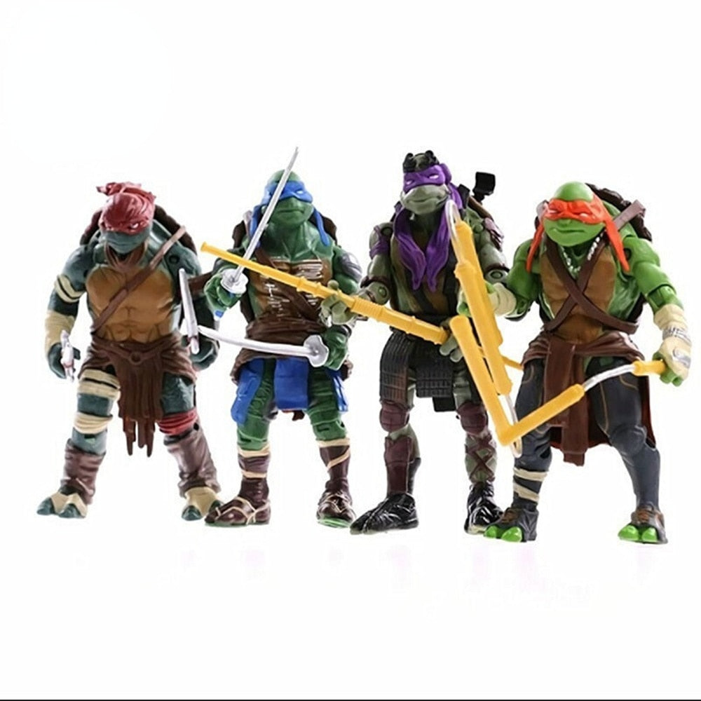 4pcs/set Style Classic Movie Anime Teenage Mutant Ninja Turtles Europe Joint Action Figure Doll Toy Childrens Gift  BX1310 Default Title Official JT Merch
