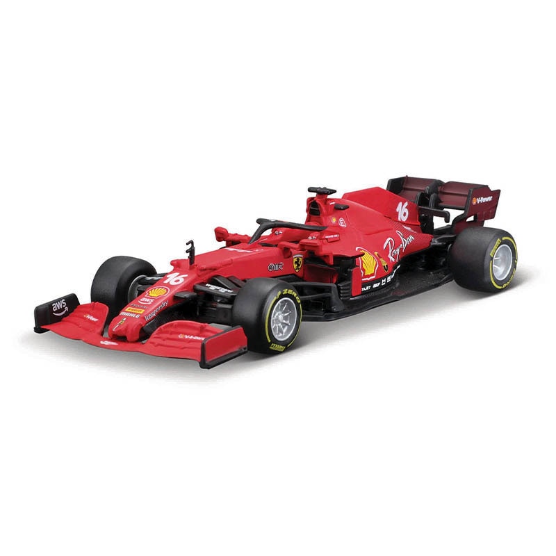 Ferrari F1 SF21 Bburago 1:43 2021 Die Cast #16 Charles Leclerc Alloy Luxury Car Car Model Play 1 Alloy Toy Vehicle Collection  BX1310 SF70-5 Official JT Merch