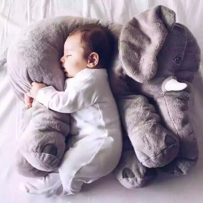 Elephant Soft Plush Toy Animal Stuffed Pillow Large Baby Snuggle Gifts Home Decoration ,40cm- 60cm  BX1310 Grey 40CM Official JT Merch