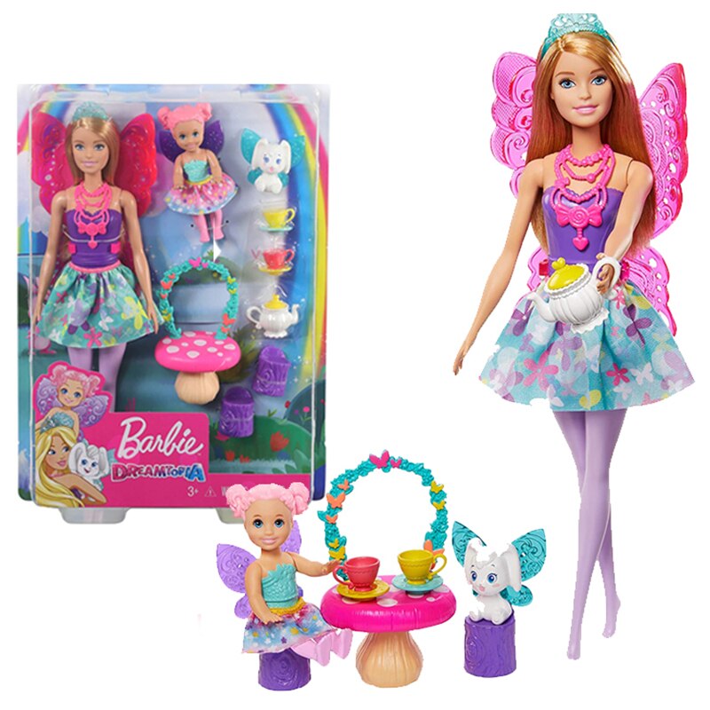 Original Barbie Doll Dreamtopia Magic Mermaid Dolls for Girls Rainbow Hair Water Activated Color Change Feature Brinquedos GTF89  BX1310 GTF89 Official JT Merch
