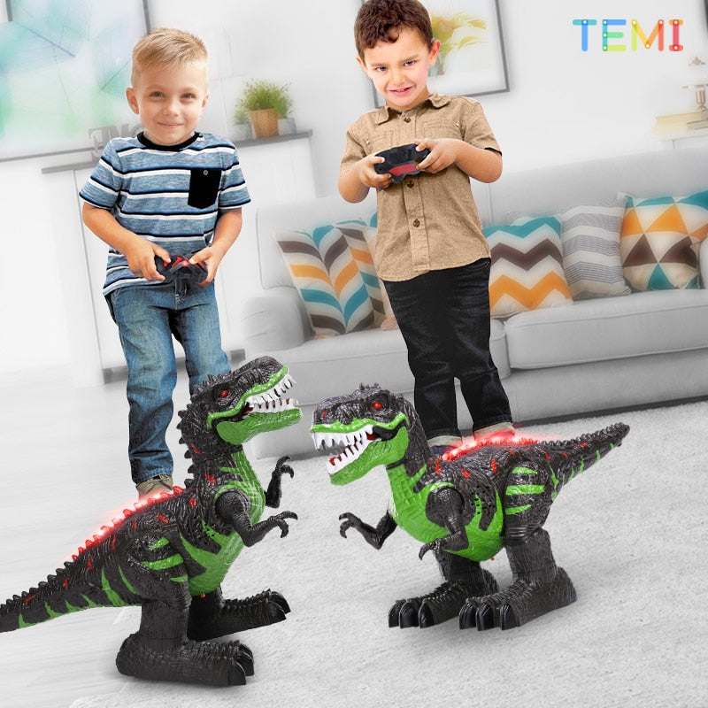 Remote Control Dinosaurs Electric Robot Sound Light Toy Excavation Jurassic Animals T Rex Educational Toys for Children Boys  BX1310 RC dinosaur Official JT Merch